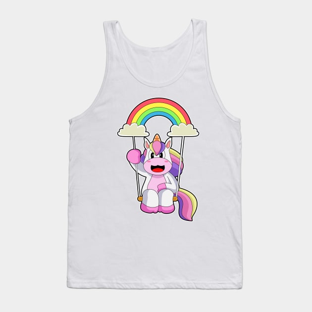 Unicorn Rainbow Clouds Tank Top by Markus Schnabel